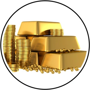 Gold Bars and Coins that can be bought and sold at Richmond Luxury Pawn Shop